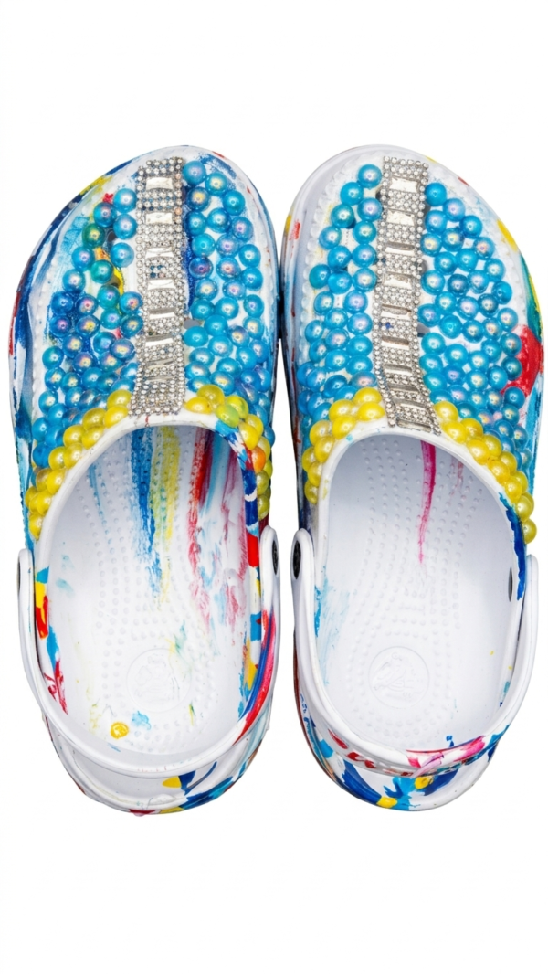 Midnight Royalty Crystal-Embellished Clogs