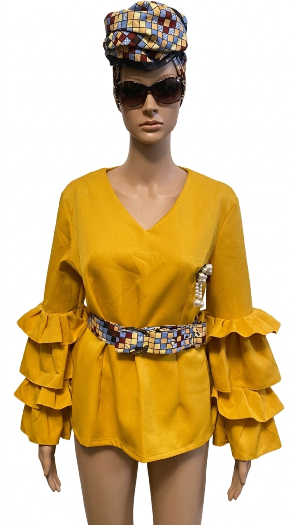 Geometric Heritage Wrap & Belt Set