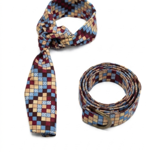 Geometric Heritage Wrap & Belt Set