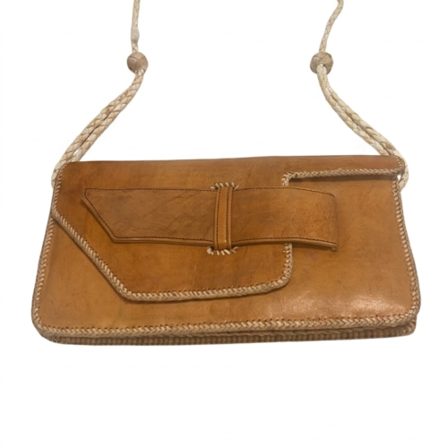 brown bag 2 Hand-Stitched Leather Envelope Bag