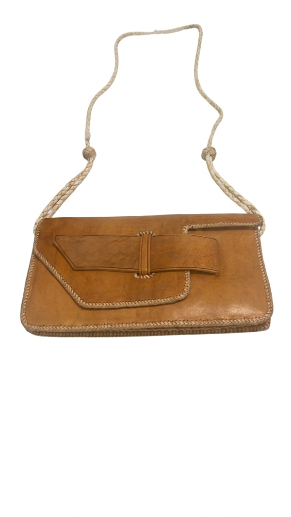 brown bag 2 Hand-Stitched Leather Envelope Bag