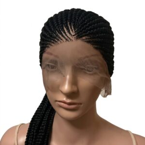 Hand-Braided All-Back Cornrow Full Lace Wig