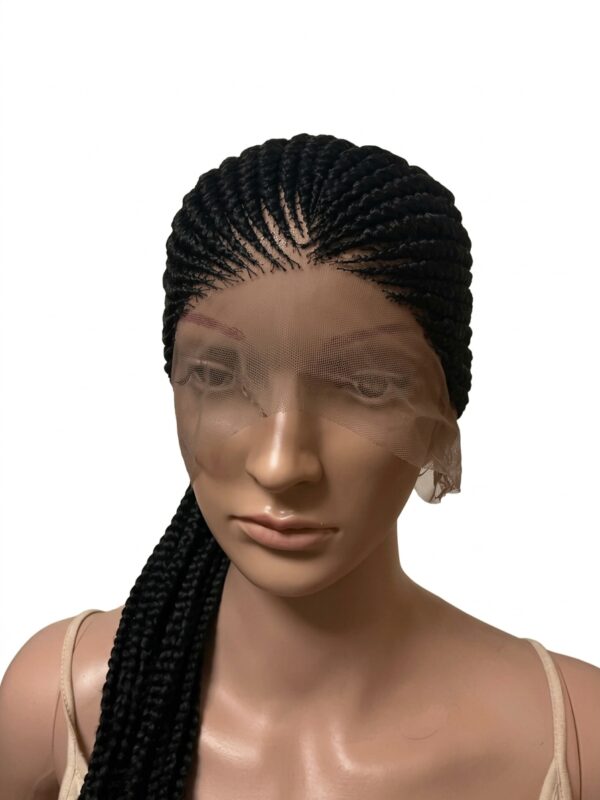 frontal-wig-black-1 Hand-Braided All-Back Cornrow Full Lace Wig