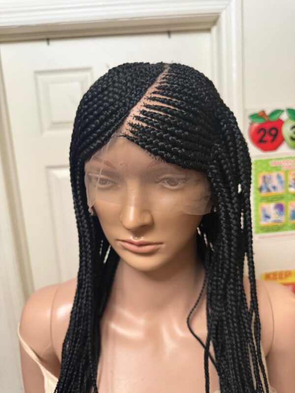 wig-3 Hand-Braided All-Back Cornrow Full Lace Wig